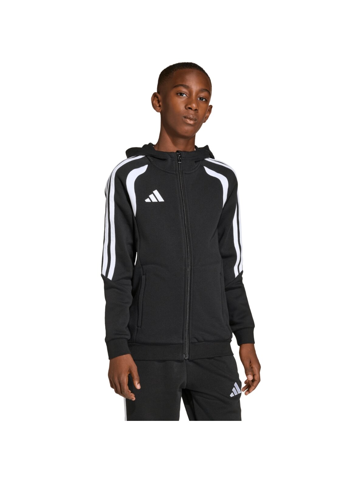 Adidas Tiro 26 League Sweat Full Zip Hoodie vaikams juoda KF3324 3 Adidas Tiro 26 League Sweat Full Zip Hoodie vaikams juoda KF3324 3