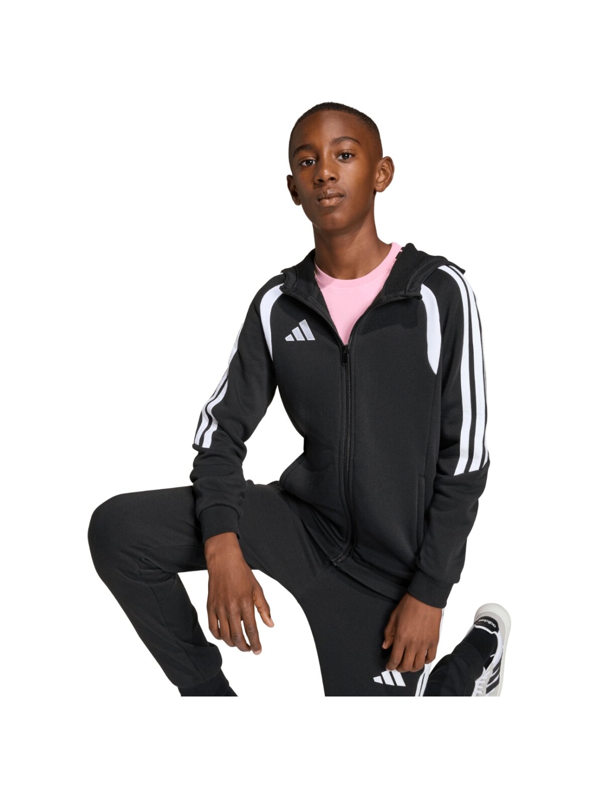 Adidas Tiro 26 League Sweat Full Zip Hoodie vaikams juoda KF3324 5 Adidas Tiro 26 League Sweat Full Zip Hoodie vaikams juoda KF3324 5