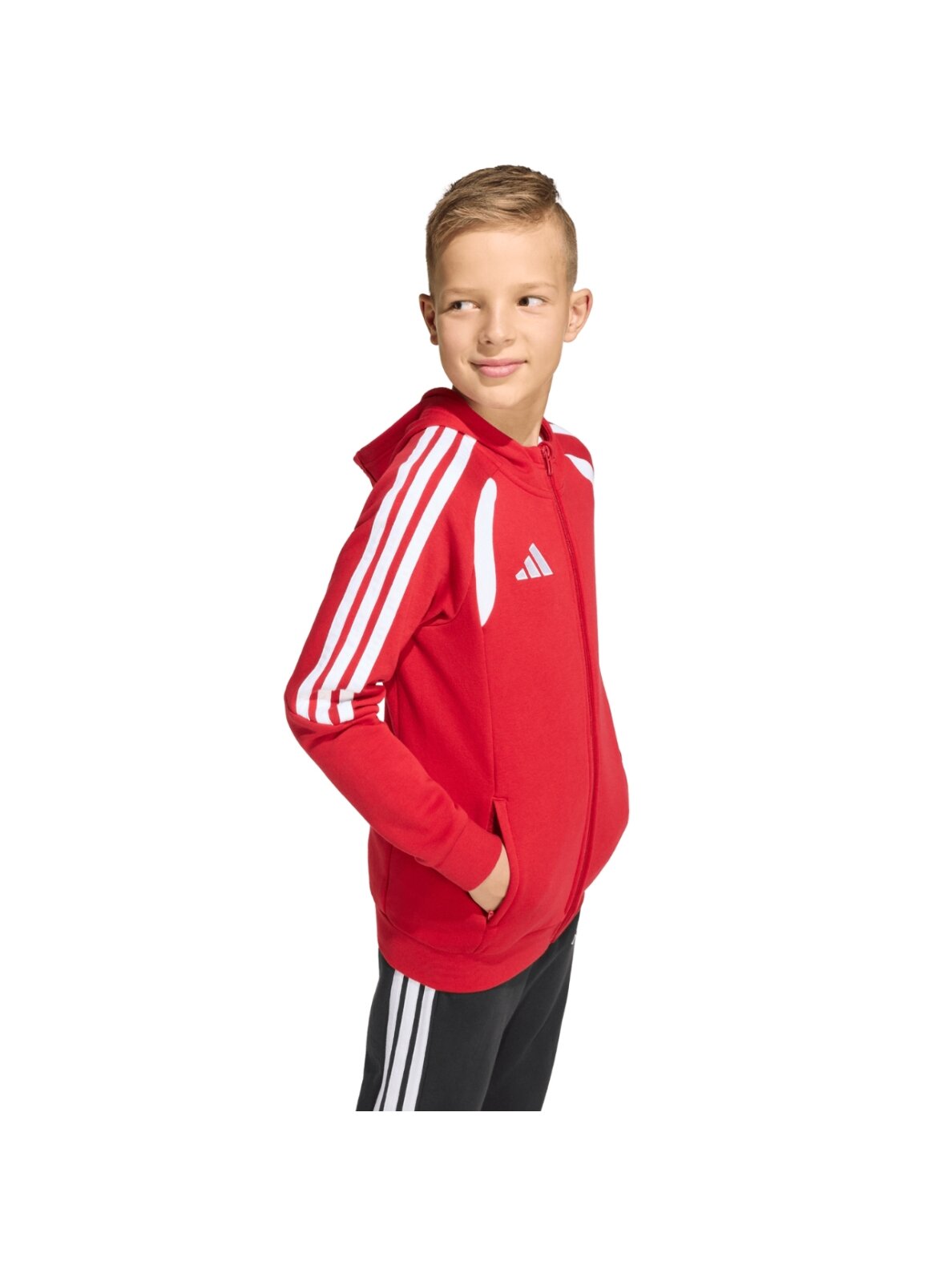 Adidas Tiro 26 League Sweat Full Zip Hoodie vaikams raudona KF9101 5 Adidas Tiro 26 League Sweat Full Zip Hoodie vaikams raudona KF9101 5