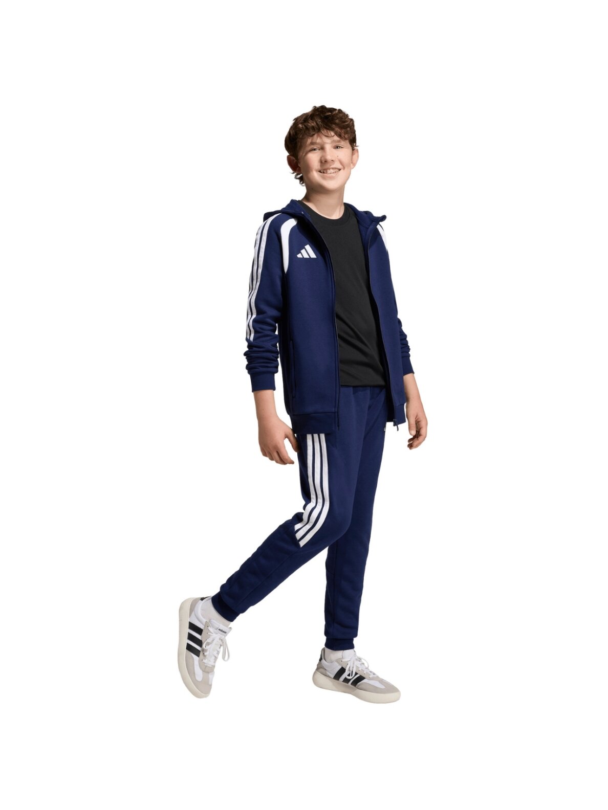 adidas Tiro 26 League Sweat Full Zip Hoodie džemperis vaikams tamsiai mėlynas KF3322 7