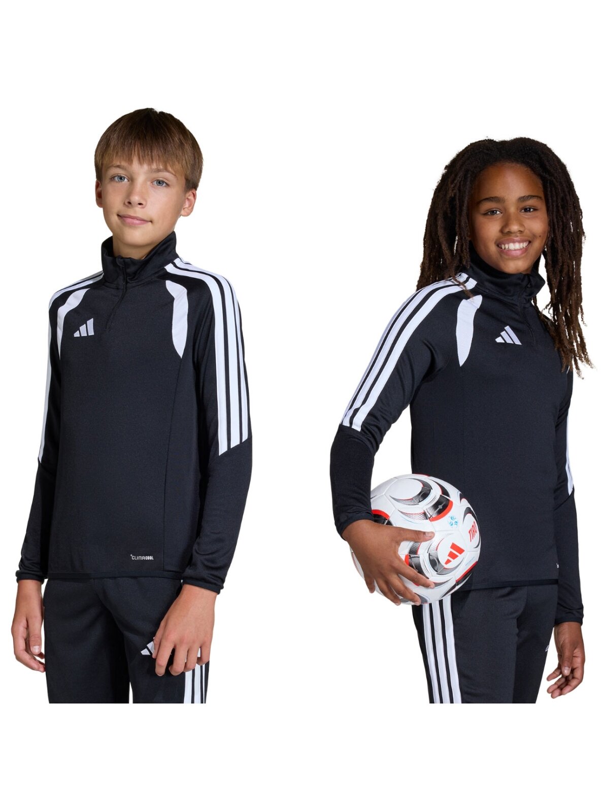 Adidas Tiro 26 League Training Top vaikiški džemperiai, juodos ir baltos spalvos JY7161