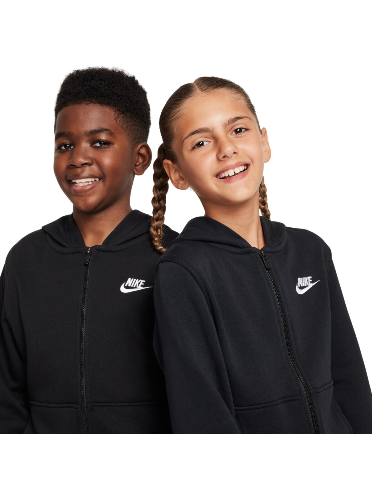 Nike Club Fleece vaikiška palaidinė, juoda FD3017 010 4 Nike Club Fleece vaikiška palaidinė, juoda FD3017 010 4