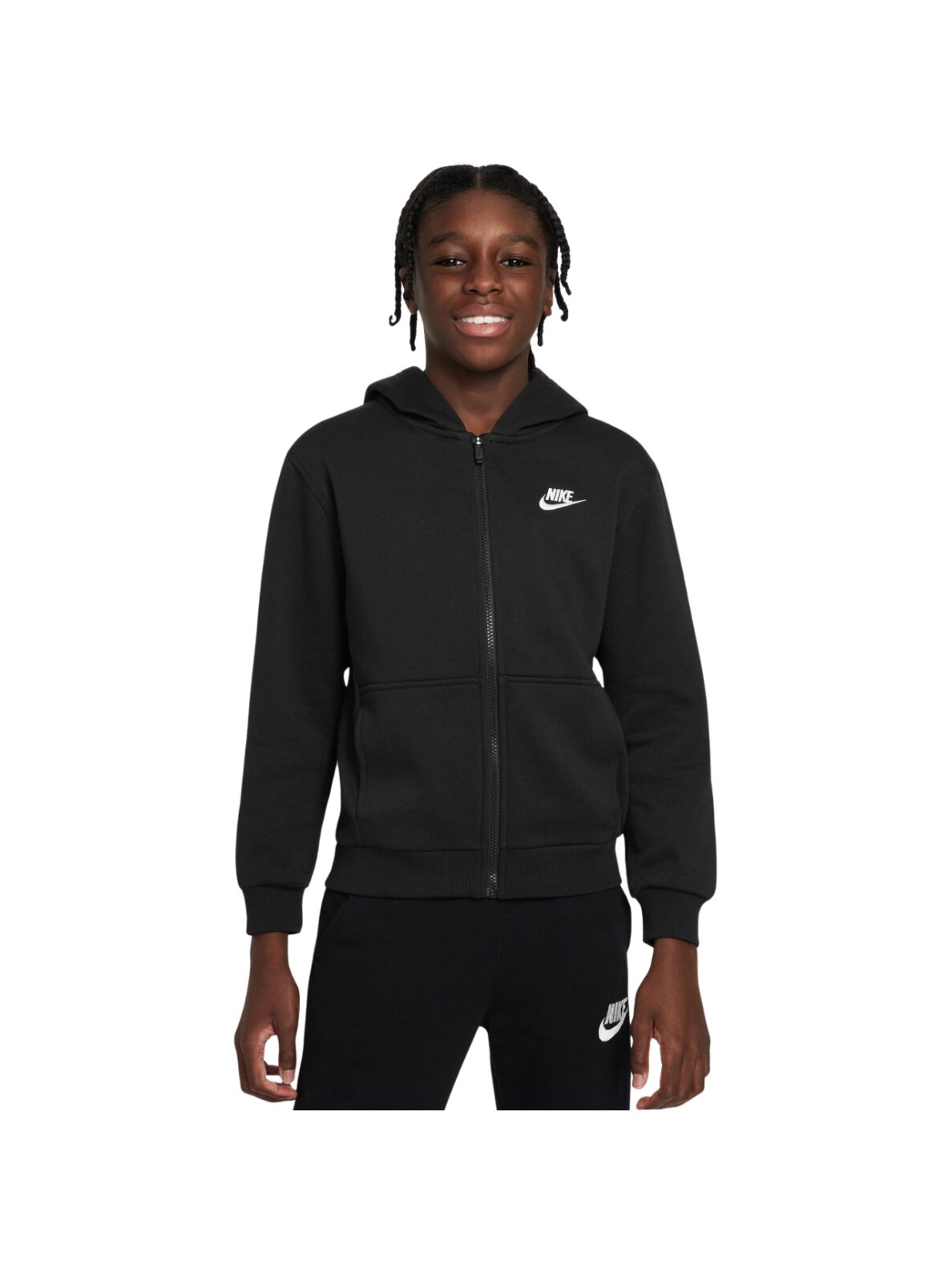 Džemperis vaikams Nike Sportswear Club Fleece juodas FD3004 010 3 Džemperis vaikams Nike Sportswear Club Fleece juodas FD3004 010 3