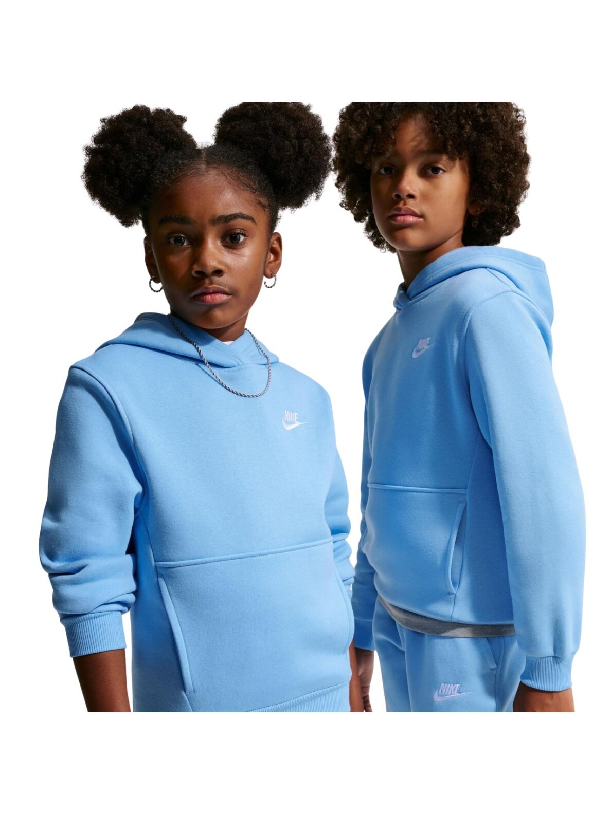 Nike Sportswear Club Fleece vaikiška palaidinė, šviesiai mėlyna FD3000 497 Nike Sportswear Club Fleece vaikiška palaidinė, šviesiai mėlyna FD3000 497