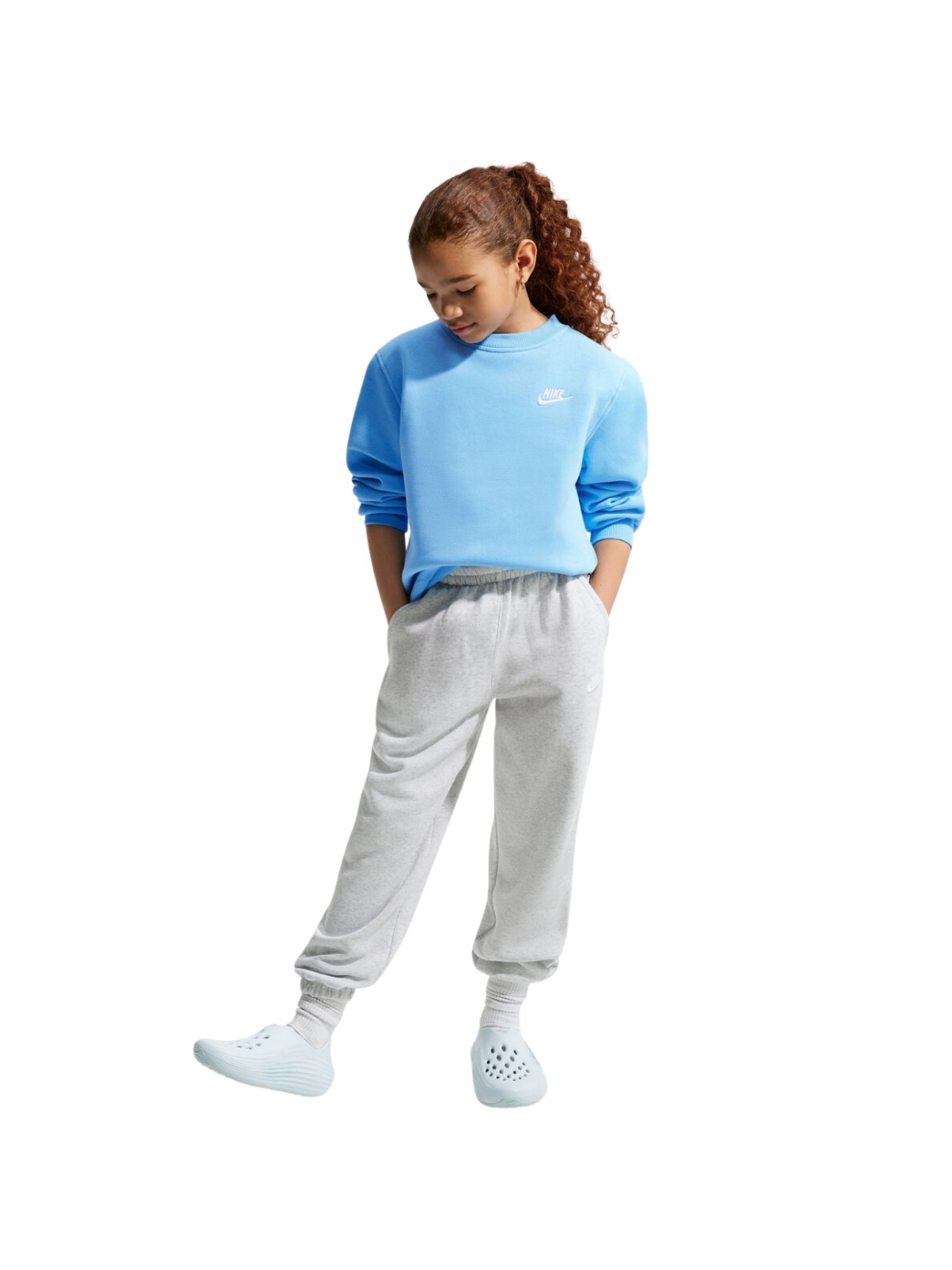 Nike Sportswear Club Fleece vaikiškas megztinis, šviesiai mėlynas FD3006 497 5