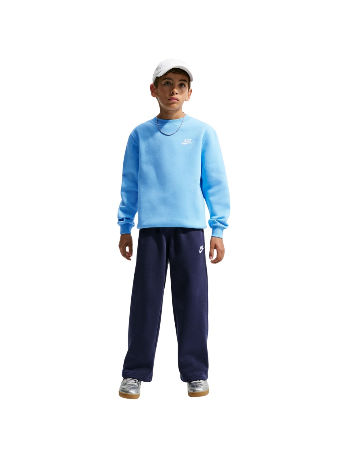 Nike Sportswear Club Fleece vaikiškas megztinis, šviesiai mėlynas FD3006 497 6
