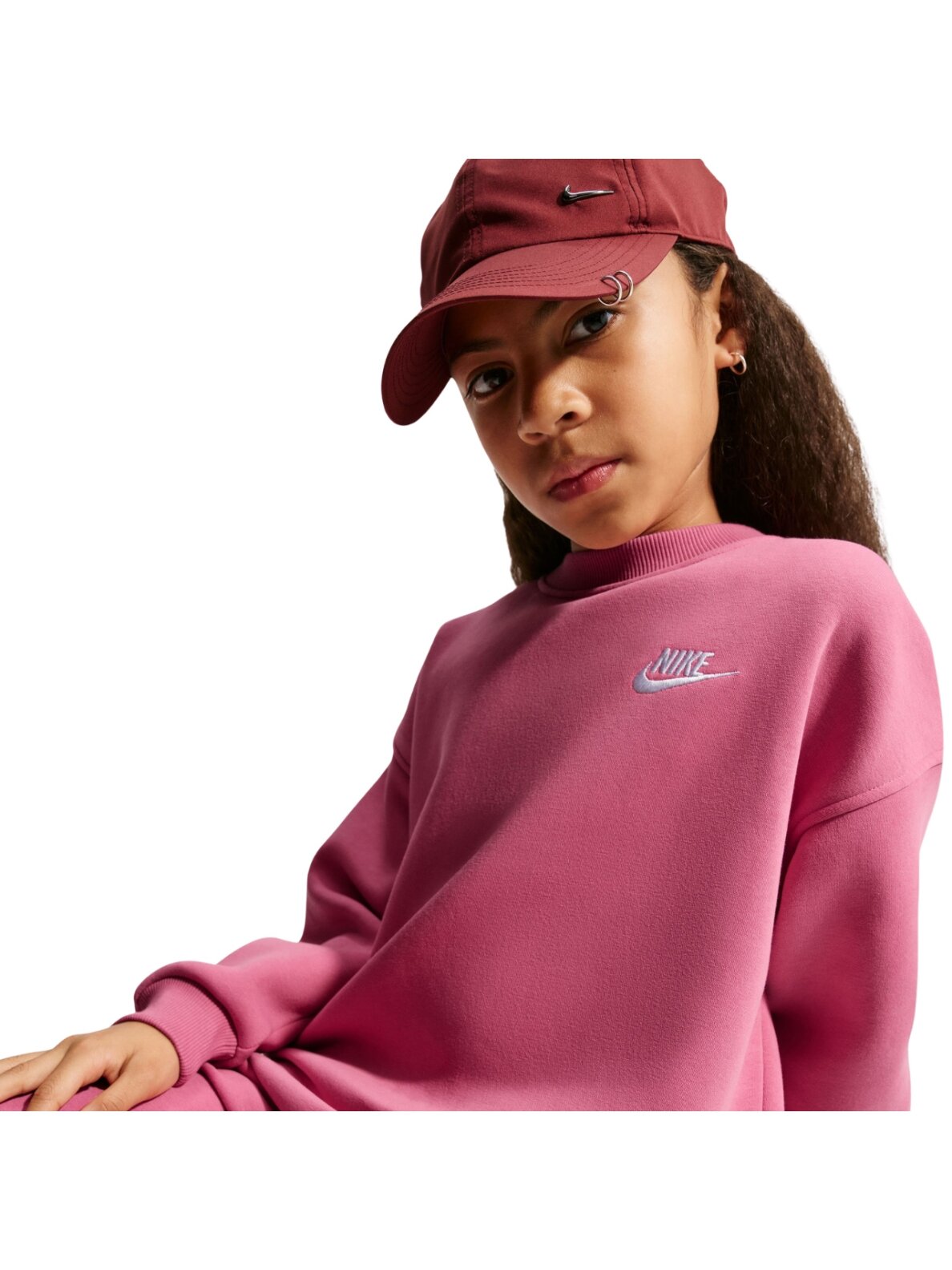 Nike Sportswear Club Fleece vaikiški džemperiai, rožinė FD2923 641 2 Nike Sportswear Club Fleece vaikiški džemperiai, rožinė FD2923 641 2