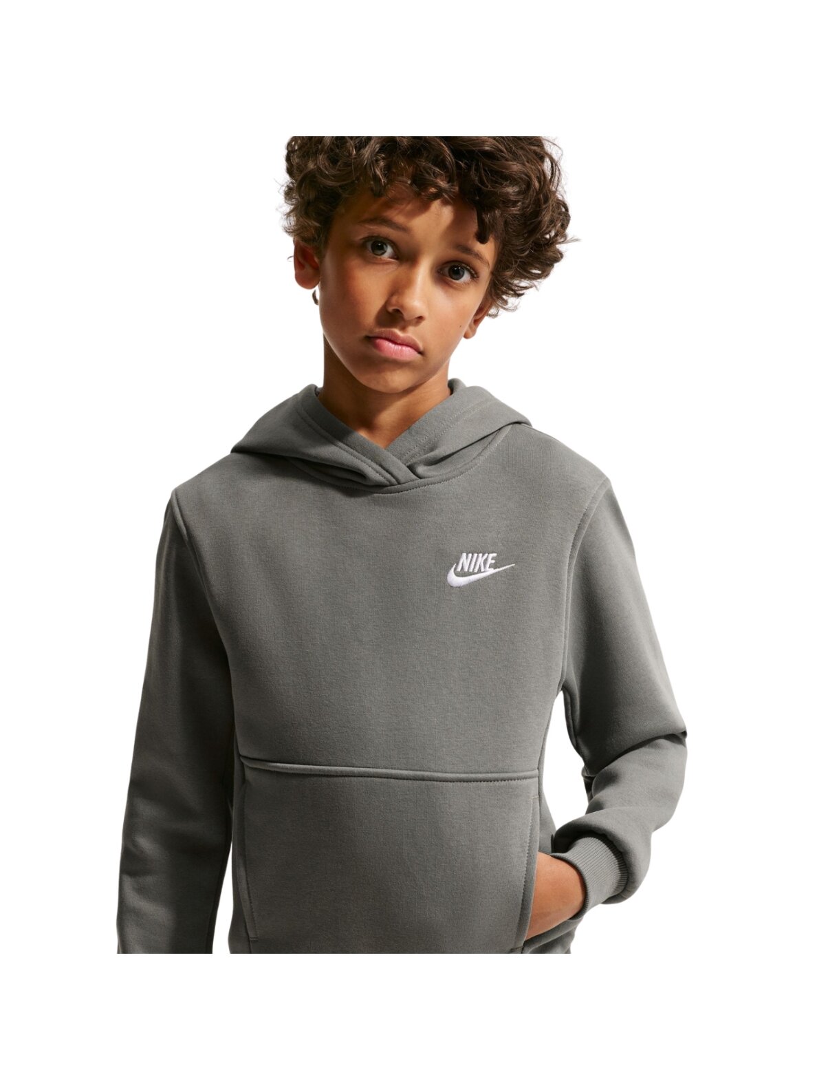 Nike Sportswear Club Fleece vaikiški megztiniai, pilki FD3000 289 2 Nike Sportswear Club Fleece vaikiški megztiniai, pilki FD3000 289 2
