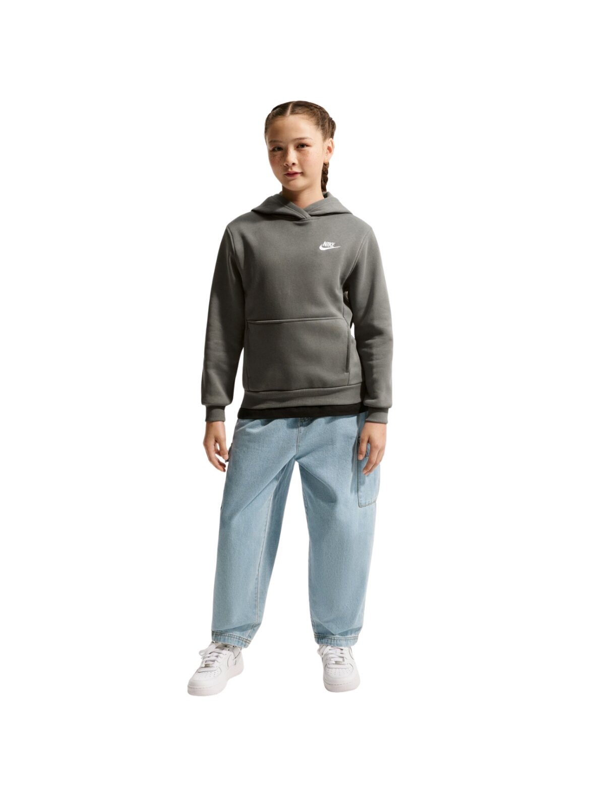 Nike Sportswear Club Fleece vaikiški megztiniai, pilki FD3000 289 6 Nike Sportswear Club Fleece vaikiški megztiniai, pilki FD3000 289 6