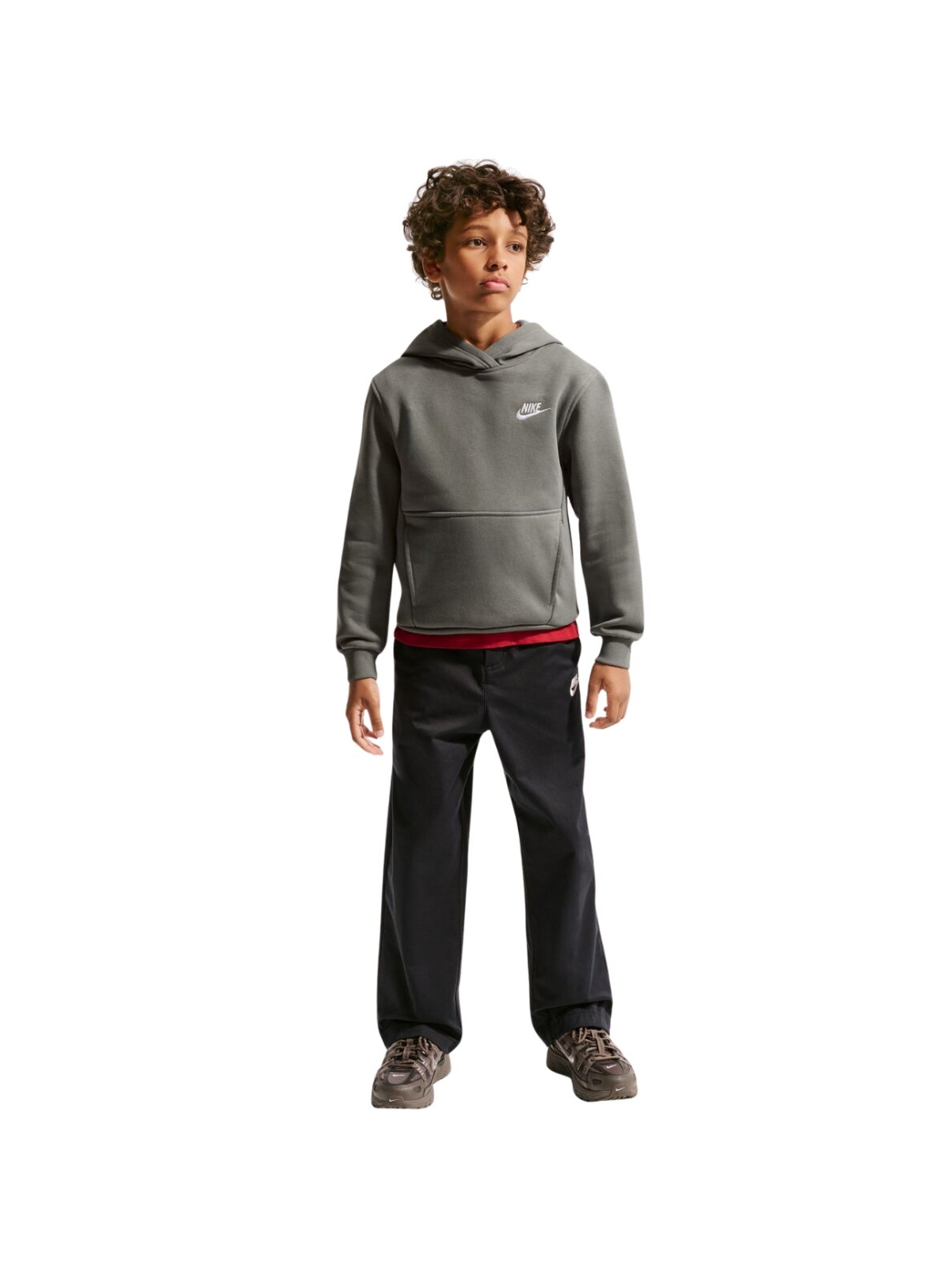 Nike Sportswear Club Fleece vaikiški megztiniai, pilki FD3000 289 7 Nike Sportswear Club Fleece vaikiški megztiniai, pilki FD3000 289 7