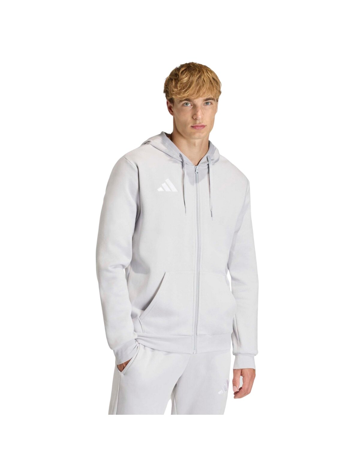 Adidas Entrada 26 Full Zip Hoody vyrams pilka KF5947