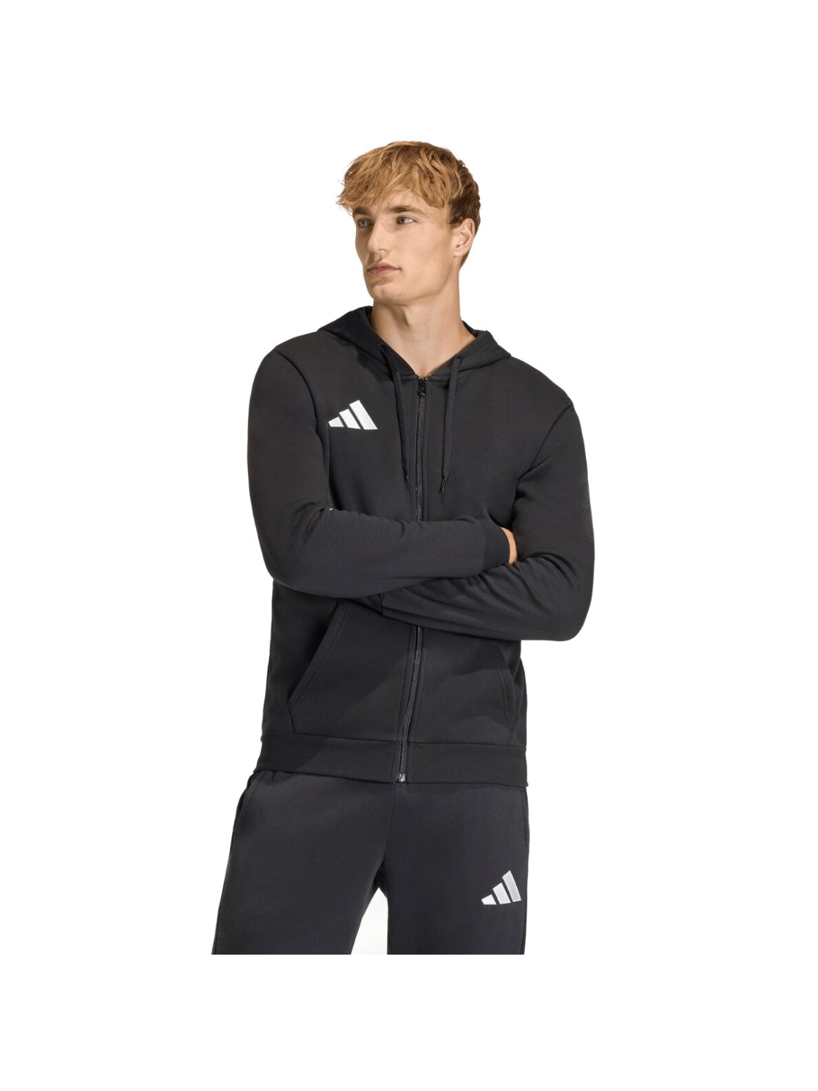 Vyriška Palaidinė adidas Entrada 26 FZ Hoody juoda KF5945