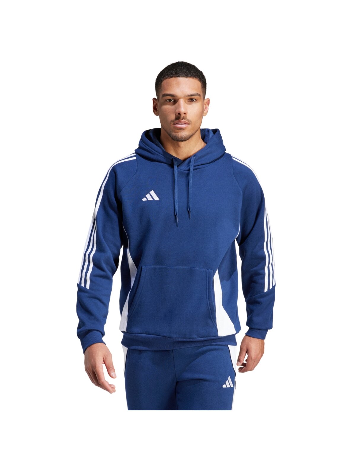 Adidas Tiro 24 Sweat Hooded vyriškas džemperis, mėlynas IR7546 Adidas Tiro 24 Sweat Hooded vyriškas džemperis, mėlynas IR7546