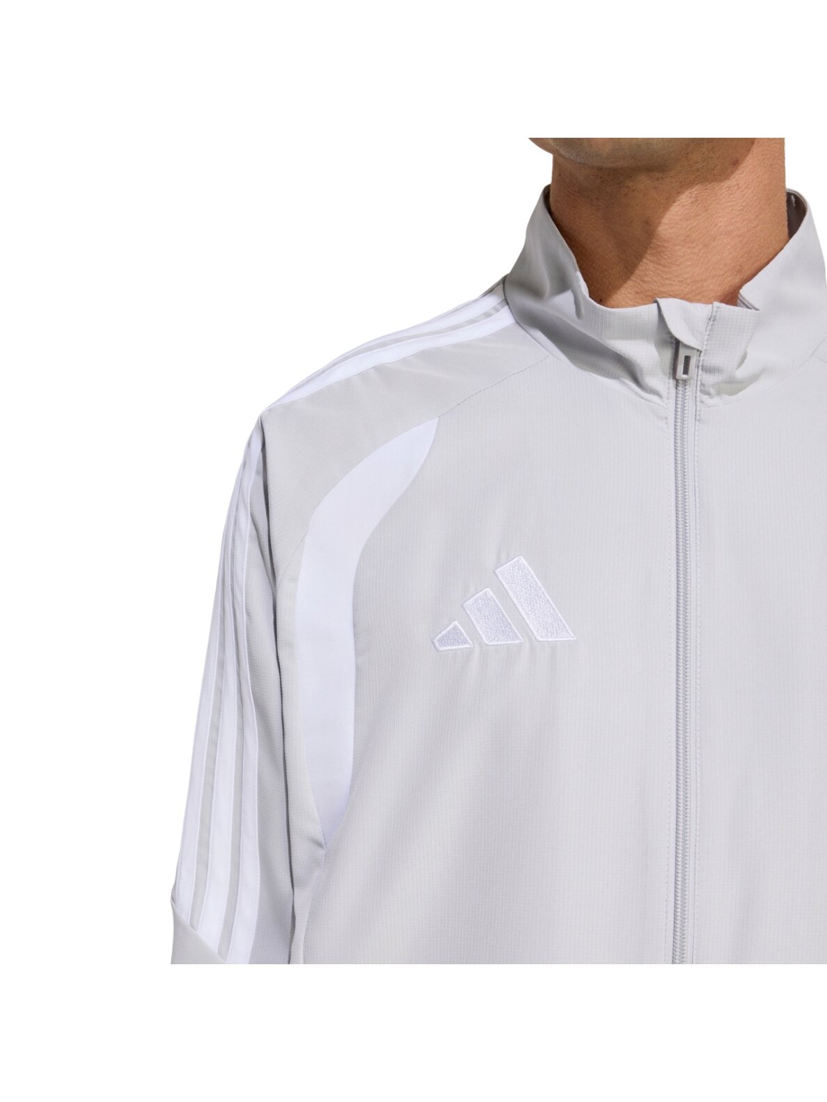 Adidas Tiro 26 League Presentation vyriška striukė šviesiai pilka JZ9050 4