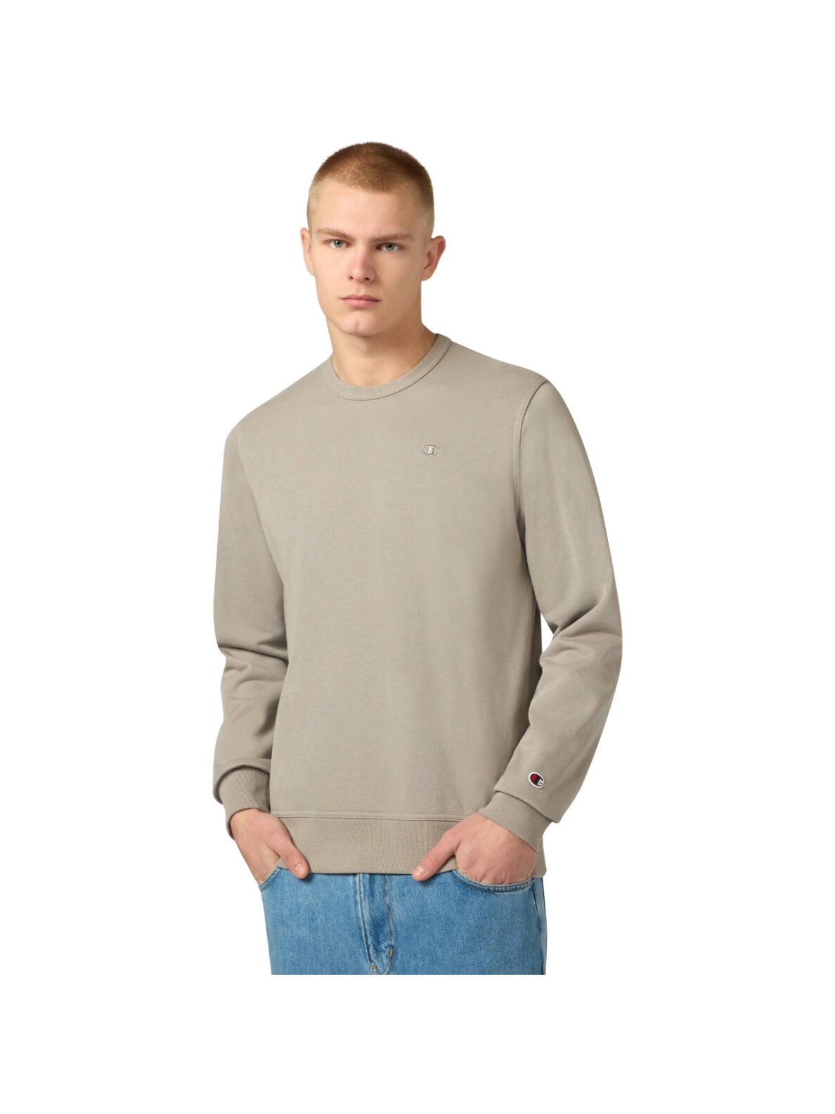 Vyriški „Crewneck“ džemperis, smėlio spalvos 220785 ES035