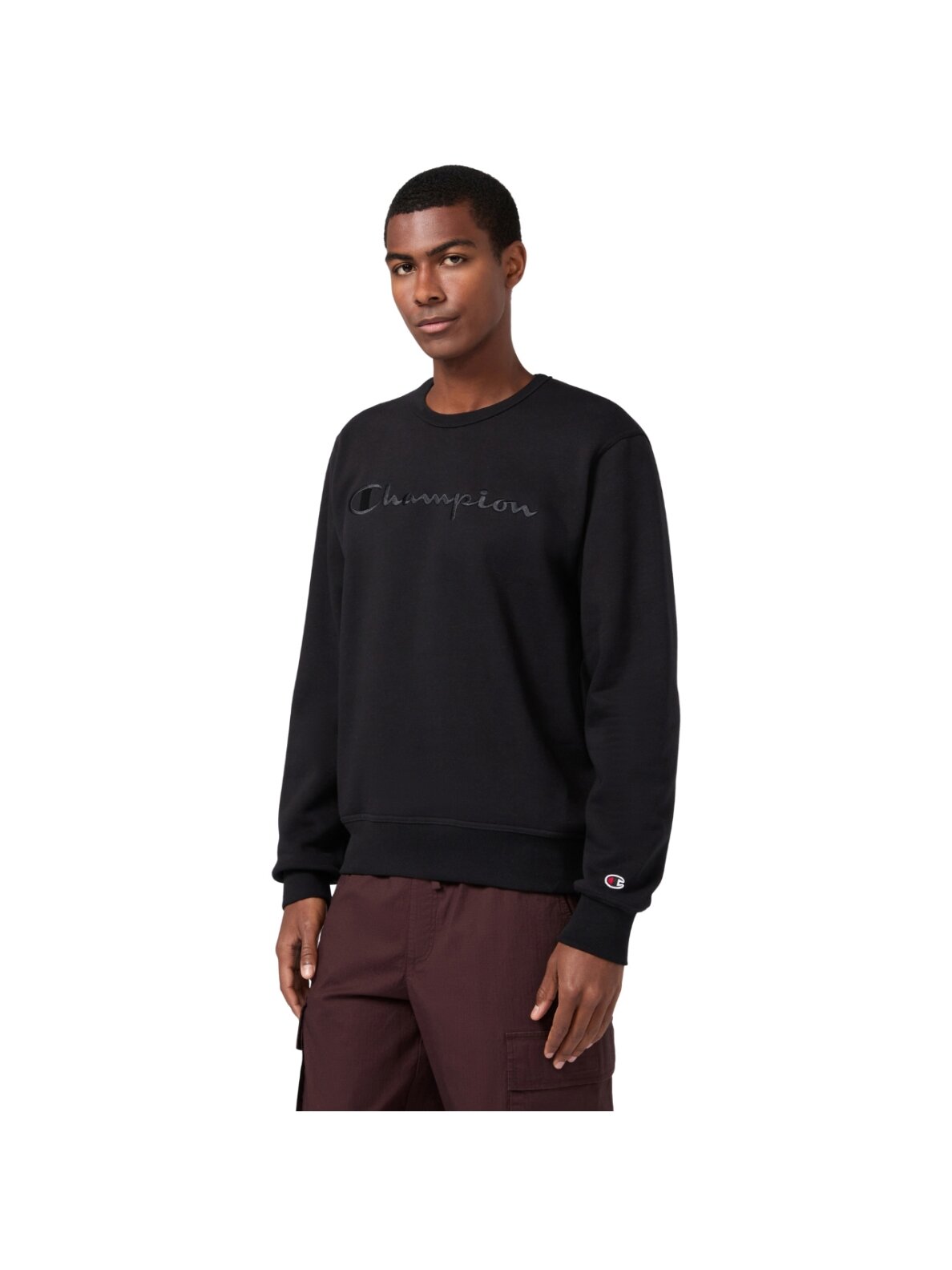 Džemperis vyriškas Champion Crewneck megztinis juodas 220272 KK001