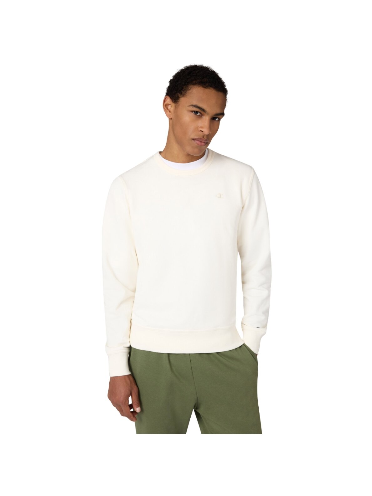 Džemperis vyrų Champion Crewneck megztinių kremas 220785 YS084