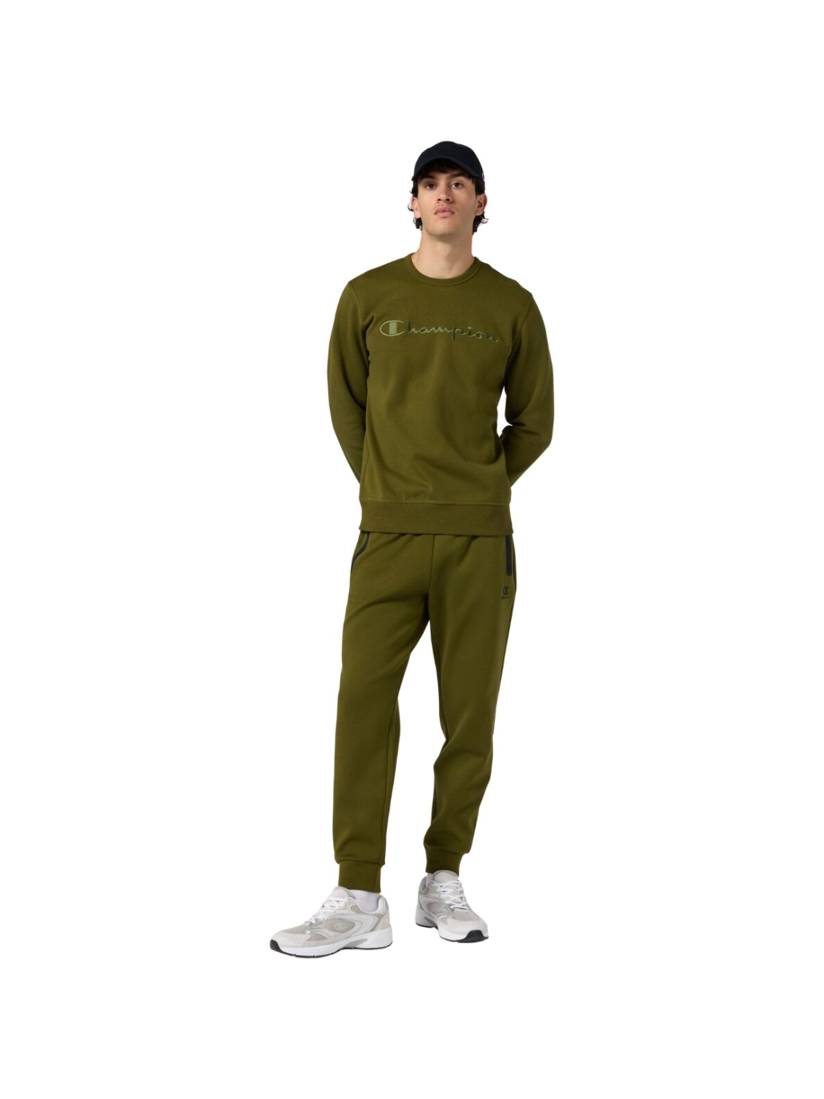„Džemperis“ vyrų čempiono megztinis „Crewneck“ alyvuogių spalvos 220272 GS585 5 „Džemperis“ vyrų čempiono megztinis „Crewneck“ alyvuogių spalvos 220272 GS585 5