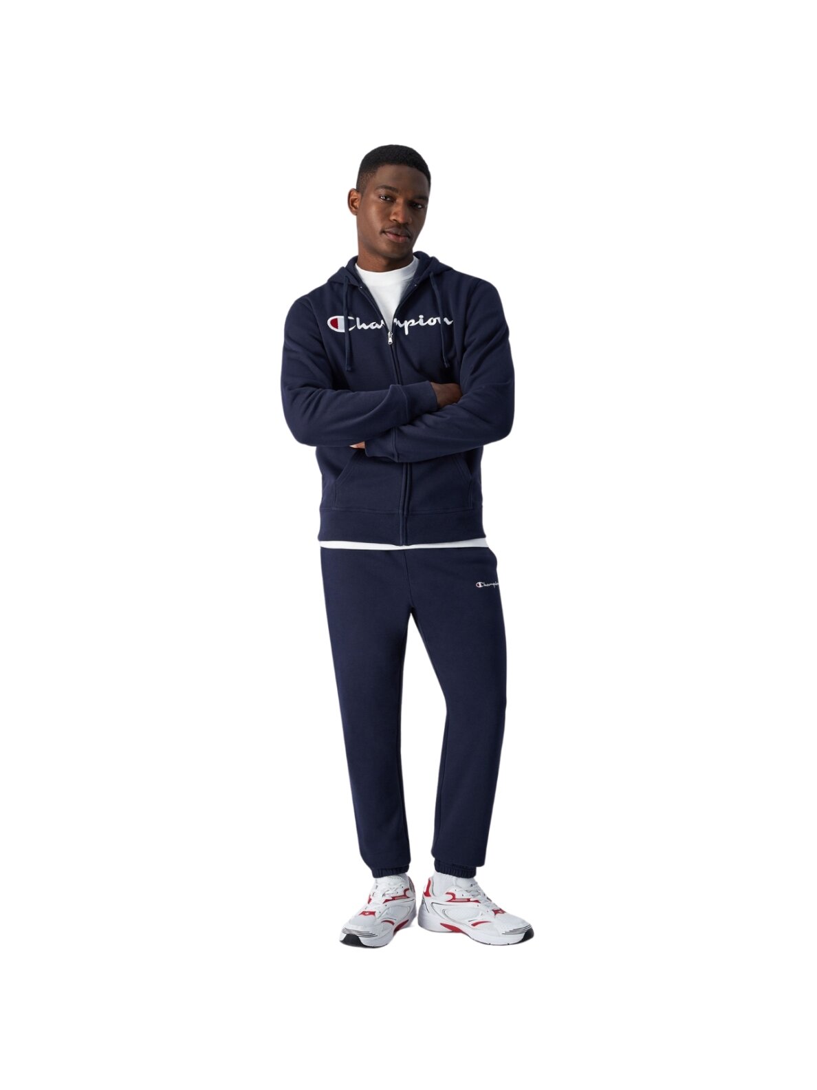 Džemperis vyrų čempionas su pilna užtrauktuku tamsiai mėlyna 220255 BS501 3