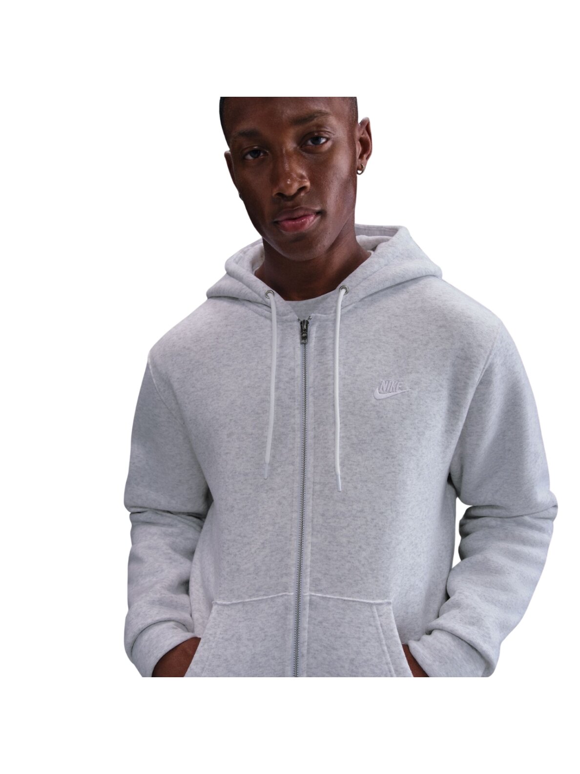 Nike Club BB FZ Hoodie vyriškas džemperis baltas FN3861 051 2 Nike Club BB FZ Hoodie vyriškas džemperis baltas FN3861 051 2