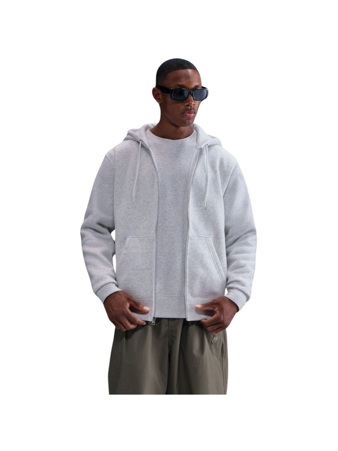 Nike Club BB FZ Hoodie vyriškas džemperis baltas FN3861 051