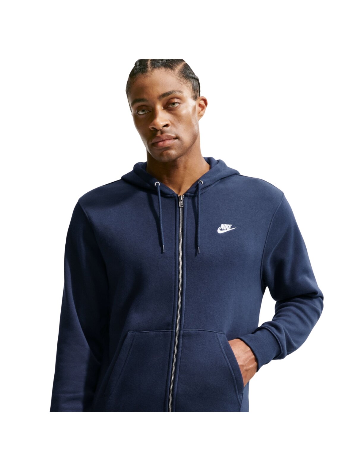 Nike vyriškas džemperis su užtrauktuku Club BB FZ Hoodie, tamsiai mėlynas FN3861 451 2