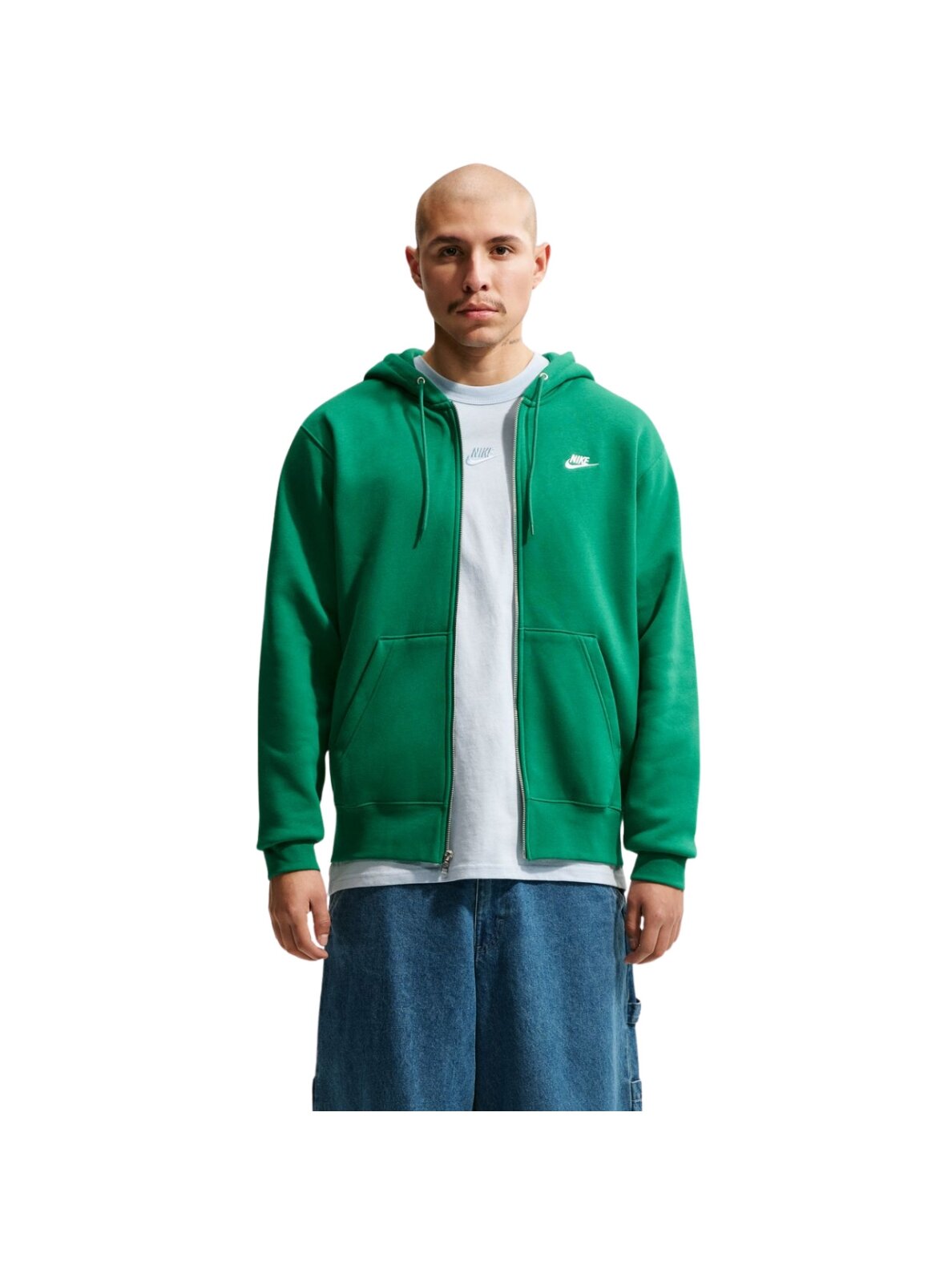 Džemperis vyriškas Nike Club BB FZ Hoodie žalias FN3861 365