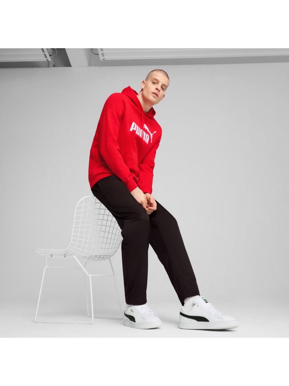 Puma ESS No.1 Logo Hoodie FL vyrams raudona 682570 11 3 Puma ESS No.1 Logo Hoodie FL vyrams raudona 682570 11 3