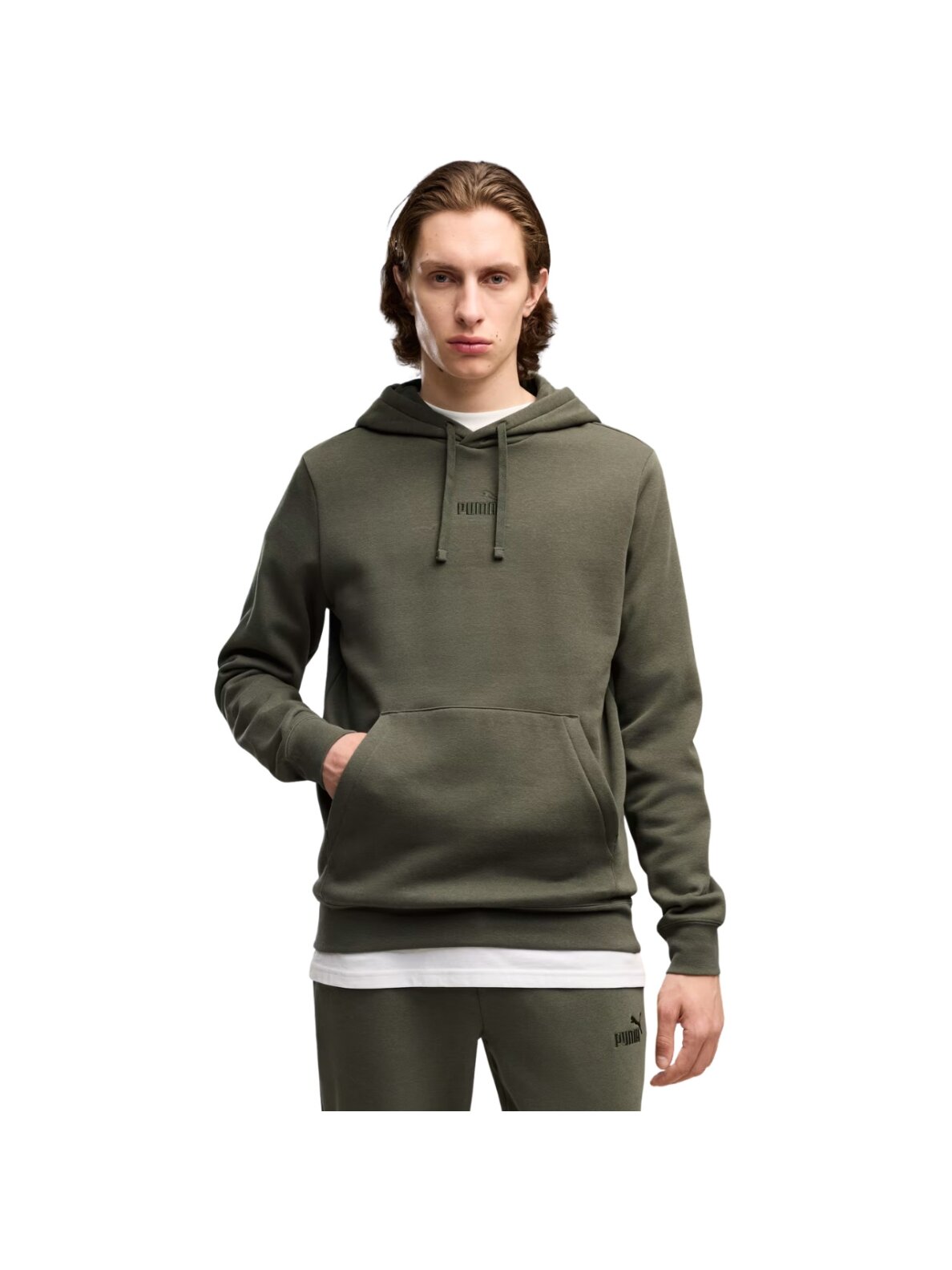 Puma vyriškas džemperis su gobtuvu ESS Small No.1 Logo Hoodie, chaki spalvos 692914 86