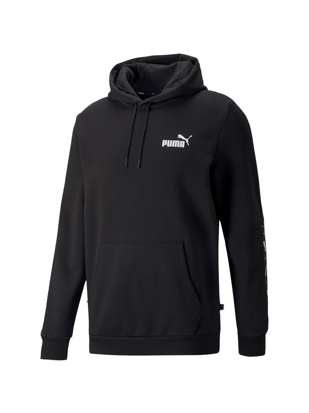 Puma ESS+ Tape Hoodie FL vyriškas džemperis juodas 849040 01