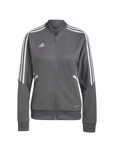 Adidas Condivo 22 Track Jacket Full Zip moteriškas džemperis pilkos ir baltos spalvos HD2280