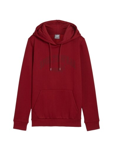 Puma Ess+ Logo LAB Hoodie FL moteriškas džemperis bordo spalvos 682987 13