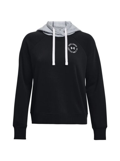 Under Armour Rival Fleece CB Hoodie moteriškas džemperis juodas 1373031 001