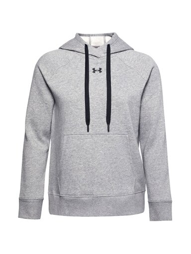Under Armour Rival Fleece Hb Hoodie moteriškas džemperis pilkas 1356317 035
