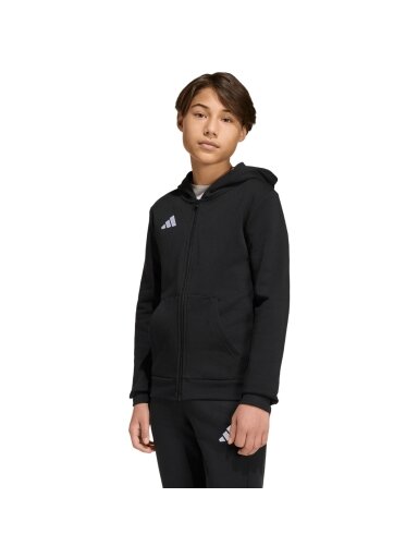 Adidas vaikams džemperis Entrada 26 Full Zip Hoodie juodas KH1782