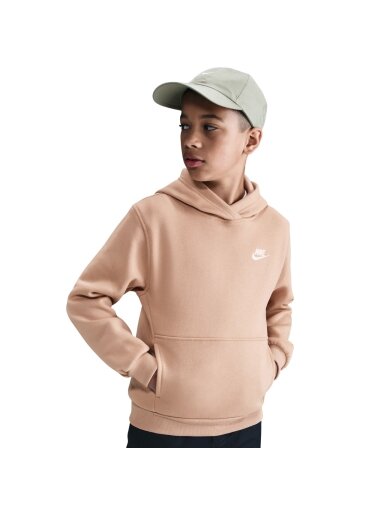 Nike Sportswear Club Fleece džemperis vaikams smėlio spalvos FD3000 200