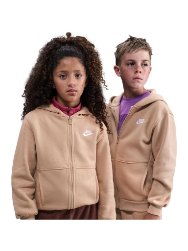 Nike Sportswear Club Fleece vaikiški megztiniai, smėlio spalvos FD3004 200