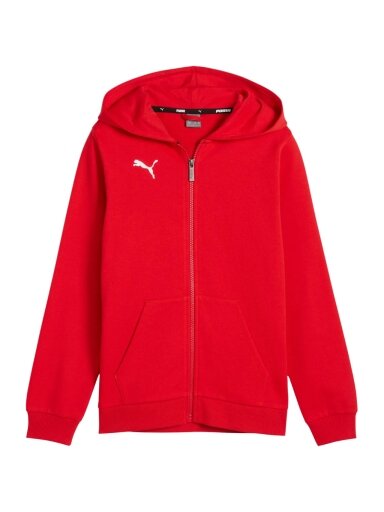 Puma teamGoal Casuals vaikiškas džemperis su gobtuvu raudonas 658596 01