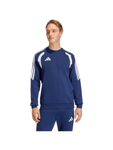 Adidas Tiro 26 League Sweat Crew vyriškas džemperis, tamsiai mėlynos ir baltos spalvos KF5816