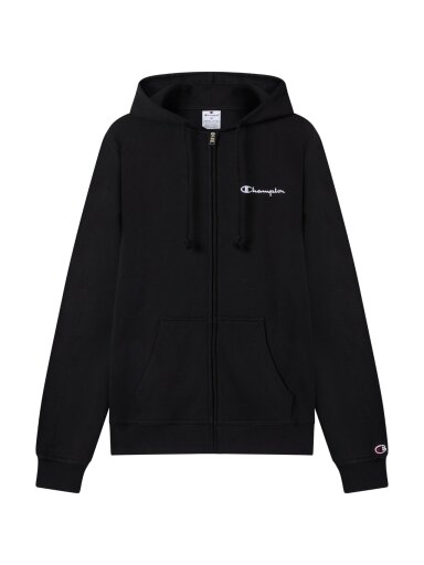 Champion vyriškas džemperis su užtrauktuku Hooded Full Zip Sweatshirt, juodas 221794 KK001