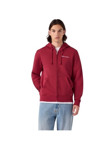 Champion vyriškas džemperis su užtrauktuku Hooded Full Zip Sweatshirt, raudonas 221794 RS508