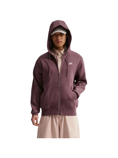 Nike Club BB FZ Hoodie vyriškas džemperis su užtrauktuku rudas FN3861 502