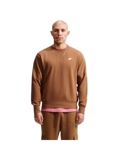 Vyriškas megztinis Nike Club FT šviesiai rudas FN3888 270
