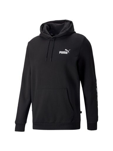 Puma ESS+ Tape Hoodie FL vyriškas džemperis juodas 849040 01