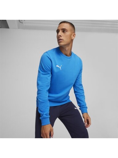 Puma Team Goal Casuals Crew Neck Sweat vyriškas džemperis mėlynas 658592 02