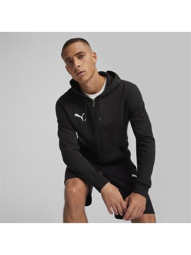 Puma Team Goal Casuals vyriškas džemperis su gobtuvu juodas 658595 03