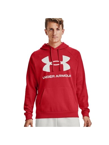 Under Armour Rival Fleece Big Logo HD vyriški džemperiai raudoni 1357093 608