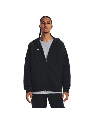 „Džemperis“ vyriškas „Under Armour“ „Fleece FZ“ juodas gobtuvas 1379767 001