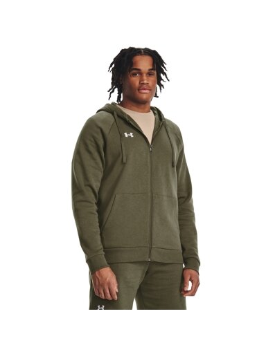 Vyriški džemperiai Under Armour Rival Fleece FZ Hoodie chaki 1379767 390
