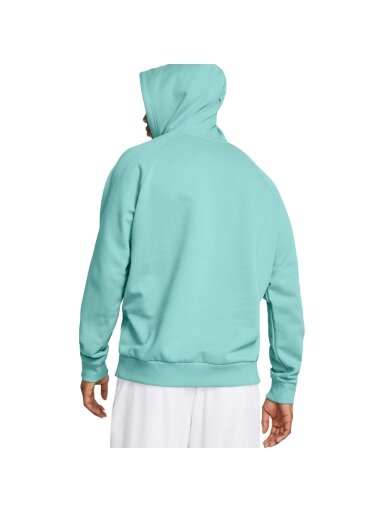 Under Armour Rival Fleece Hoodie vyriški džemperiai mėtų 1379757 482